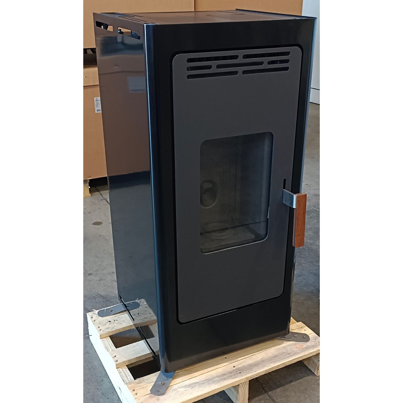 Pelletofen geräuschlos raumluftunabhängig Gusseisen - FIREMATIC BR9 PREMIUM 8 kW