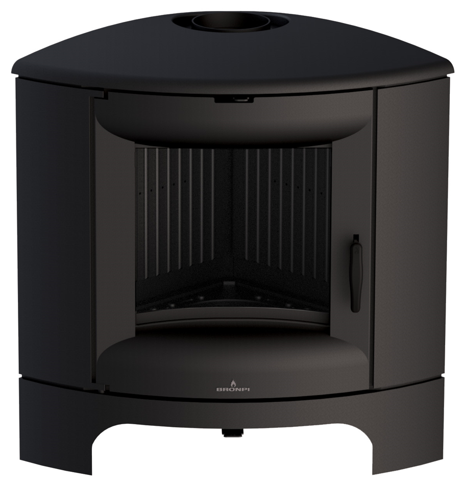 Holzofen Eck aus Gusseisen - BRONPI Bremen 12 kW