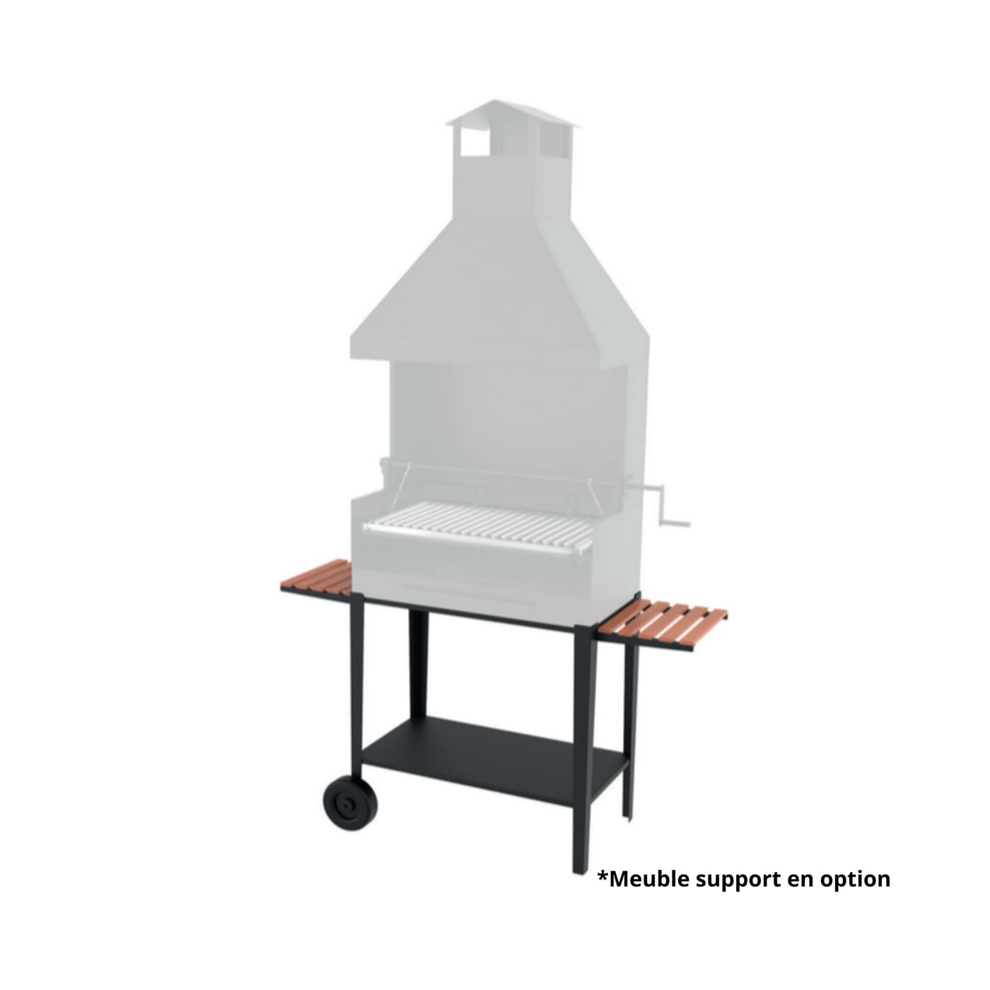 Holzkohle-/Holzgrill mit Kurbel - FM CALEFACCION - BVE-100