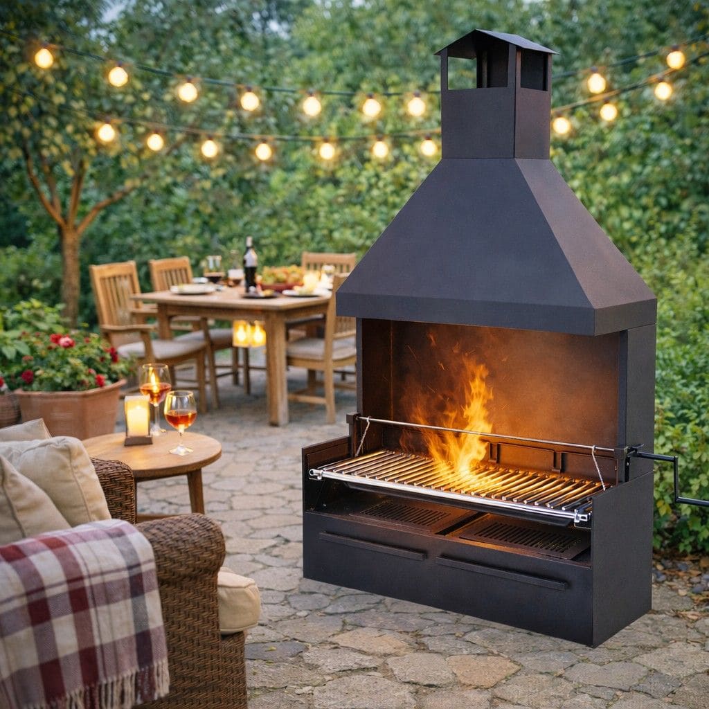 Holzkohle-/Holzgrill mit Kurbel - FM CALEFACCION - BVE-102