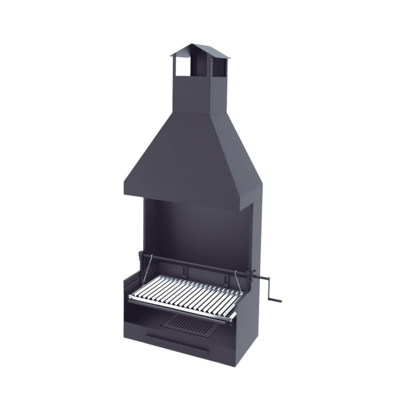 Holzkohle-/Holzgrill mit Kurbel - FM CALEFACCION - BVE-62