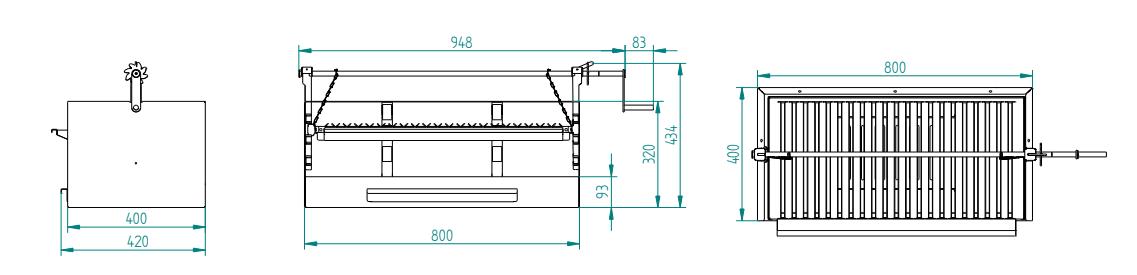 Barbecue bois/charbon - FM CALEFACCION - BVE-80