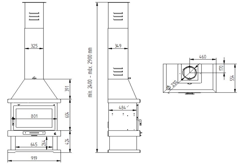 Holzofen Kamin - FIREMATIC Denton 13.8 kW