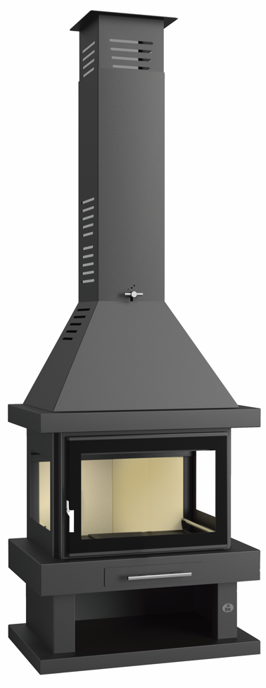 Holzofen Kamin 3 vitres - FIREMATIC Vegas 13.8 kW