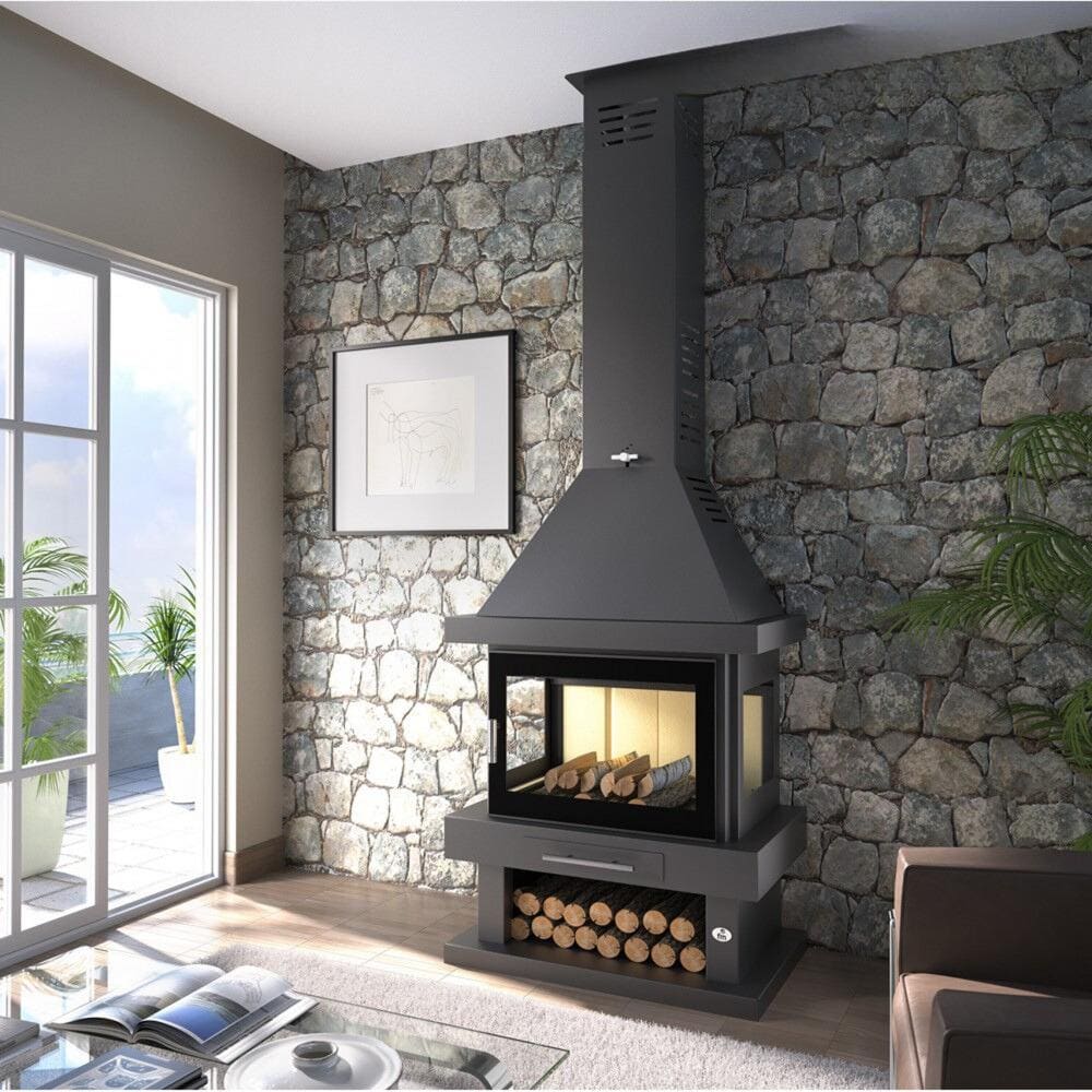 Holzofen Kamin 3 vitres - FIREMATIC Vegas 13.8 kW