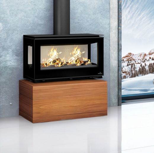 Holzofen moderne mit range Scheitholz - BRONPI Cairo 1103C Box 13 kW