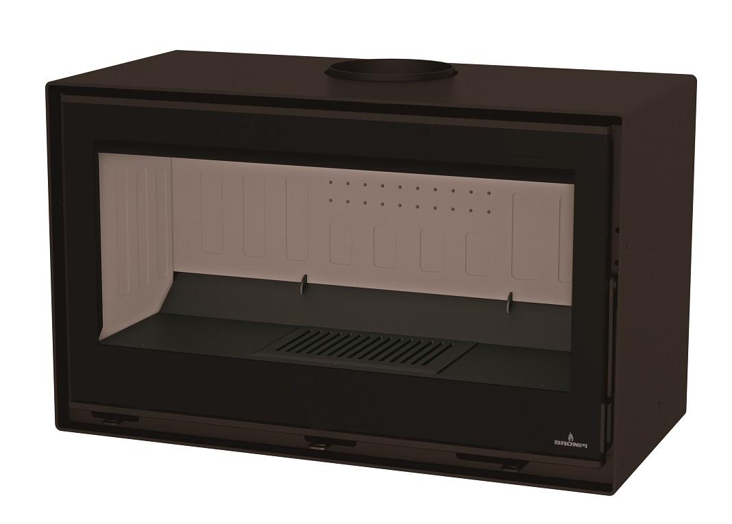 Holzofen anschließbar sur pieds - BRONPI Cairo 90 Box 13 kW