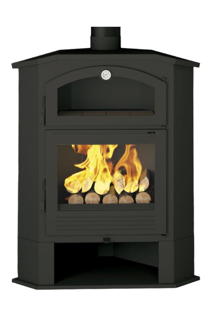 Holzofen Eck mit Backfach - FIREMATIC Idaho 9.5 kW