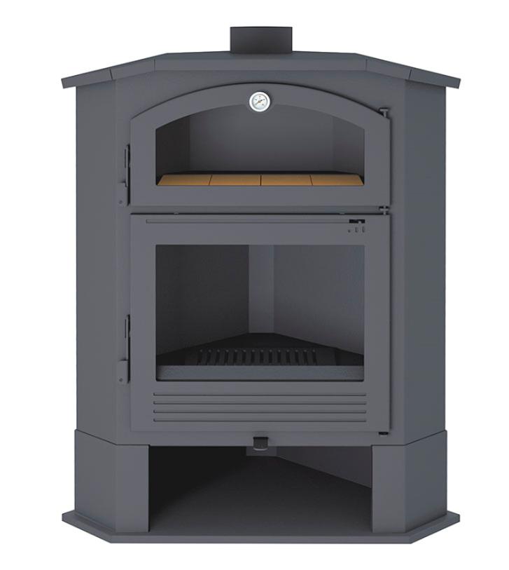 Holzofen Eck mit Backfach - FIREMATIC Idaho 9.5 kW