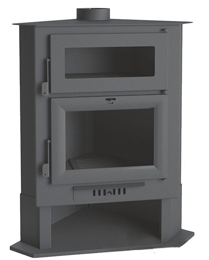 Holzofen Eck mit Backfach - FIREMATIC Memphis 11.2 kW