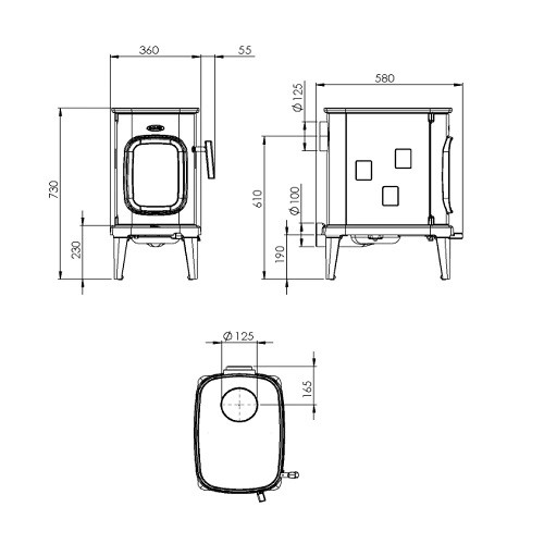 Holzofen Dovre SAGA 107 | 7 kW