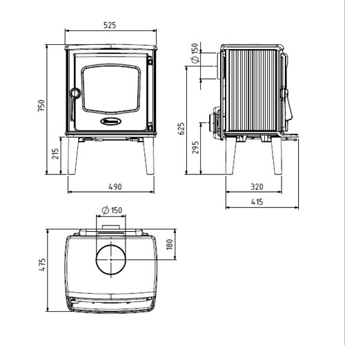 Holzofen Dovre 525 CB 8 kW