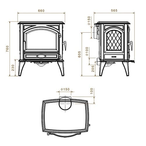 Holzofen Dovre 640 WD 10kW