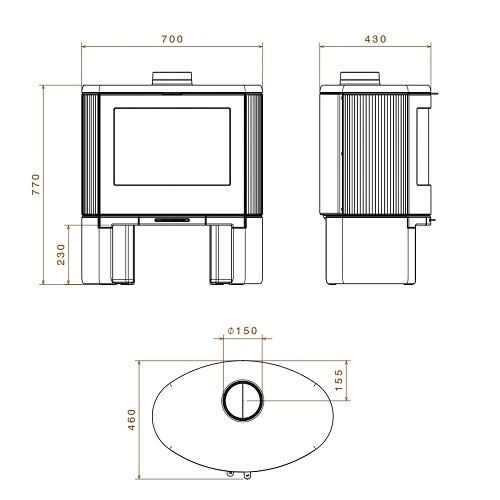 Holzofen Dovre Bow 9 kW