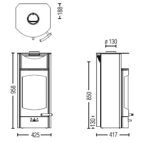 Holzofen Austroflamm Flok 2.0 | 4 kW