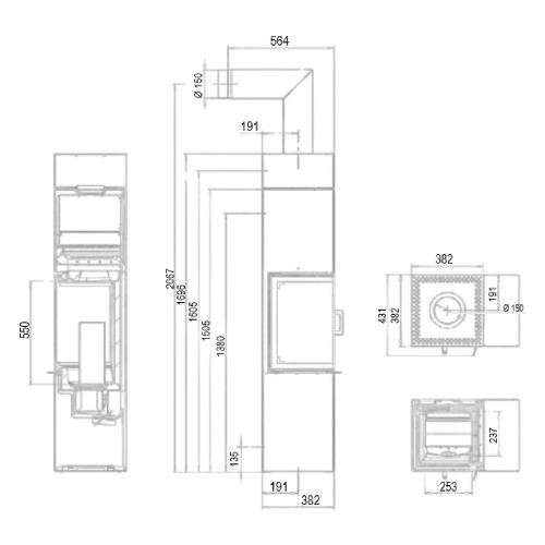 Holzofen Austroflamm Slim 4.0 | 5 kW