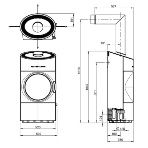 Holzofen Austroflamm Clou compact 2.0 | 6 kW