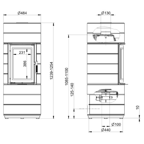 Holzofen Leda Colona lite 6 kW