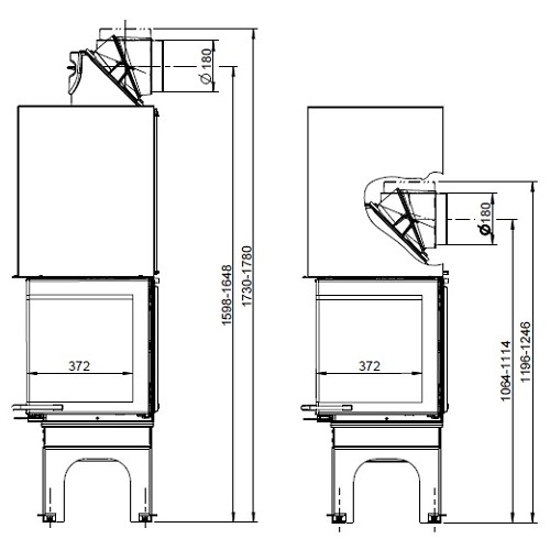 Holzeinsatz Leda Kala H 8/9/10/11 kW