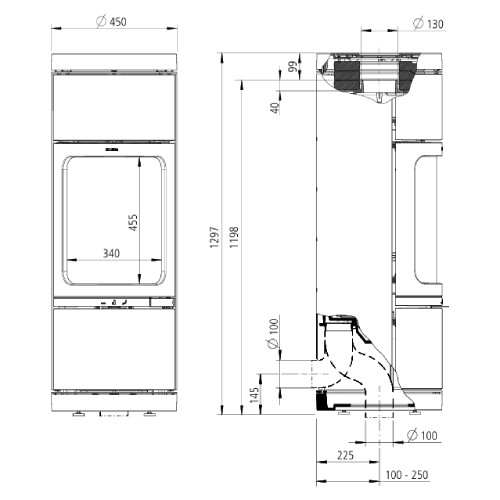 Holzofen Leda Novia Plus 6 kW Wärmespeicher
