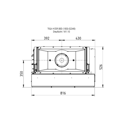 Kaminsatz Leda Tiga H ESR 14 kW Disque Eck
