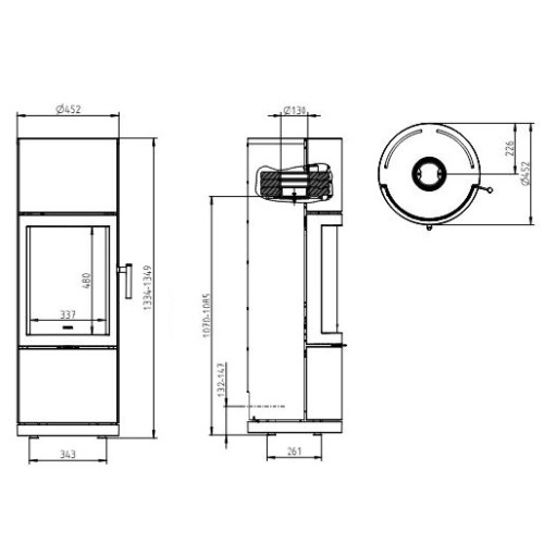 Holzofen Leda Greena 6 kW