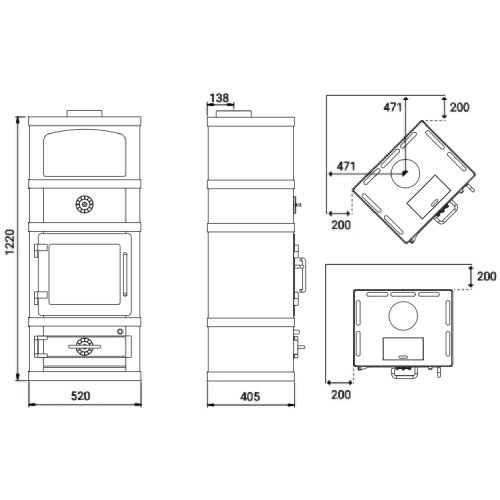 Holzofen Lotus 2060 | 8 kW mit compartiment chauffant