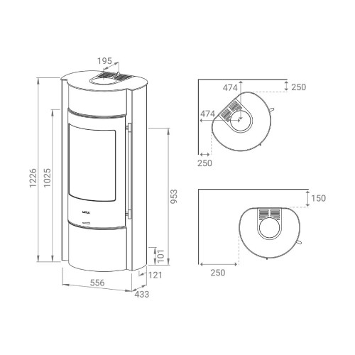 Holzofen Lotus Prestige MST 5 kW Wärmespeicher