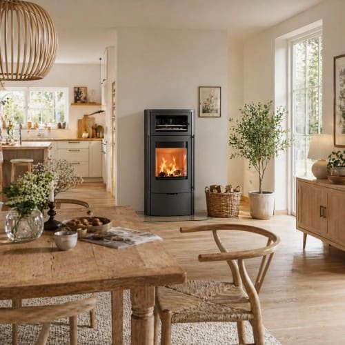 Holzofen Lotus Jubilee 35 Stahl 7 kW mit Backfach