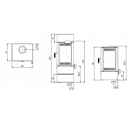Pelletofen Max Blank Lille Basic ll / Lille Basic lll 7,9 kW