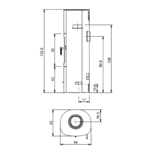 Holzeinsatz Max Blank Turin SP Steel 5 kW