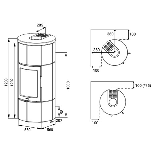 Wood stove Lotus Maestro 1 ecoLine 6 kW heat storage