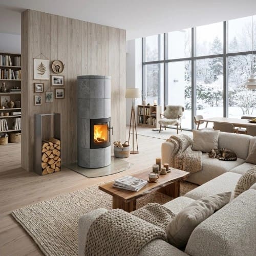Holzofen Lotus M2 ecoLine 5,5 kW Wärmespeicher