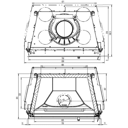 Holzeinsatz Austroflamm 75K 2.0 | 10 kW Drehtür
