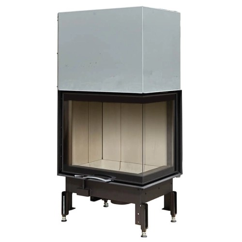 Holzeinsatz Austroflamm Eckkamin 69x49x57S 2,0 | 12 kW Schiebetür