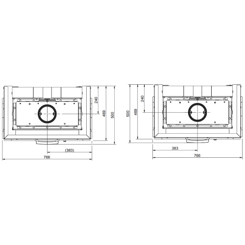 Holzeinsatz Austroflamm 75x35x45 S3 2.0 | 10 kW, Schiebetür