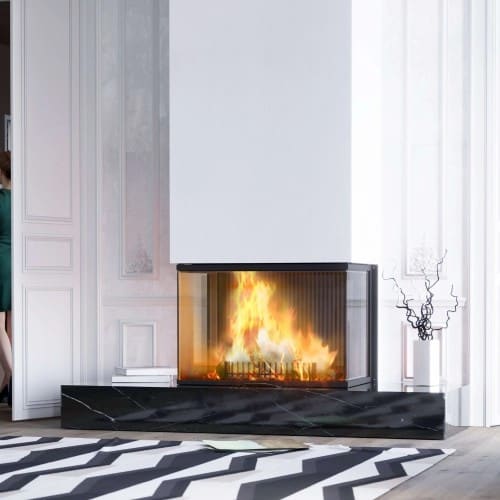 Holzeinsatz Austroflamm Vuur Drie 80 | 15 kW, Schiebetür