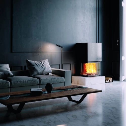 Holzeinsatz Austroflamm Vuur Drie 60 | 12 kW, Schiebetür