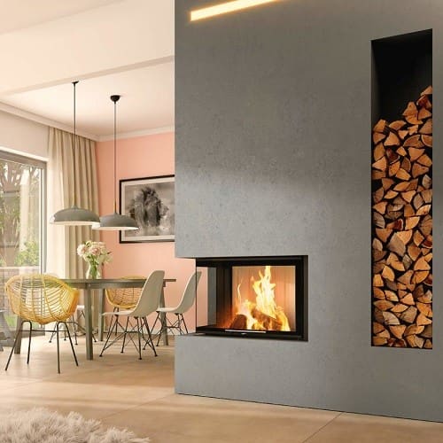 Holzeinsatz Spartherm Varia 2L-68h 9,6 kW Eckkamin, Schiebetür
