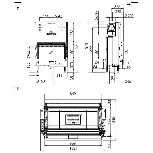 Holzeinsatz Spartherm Premium V-FD-87h 10,6 kW