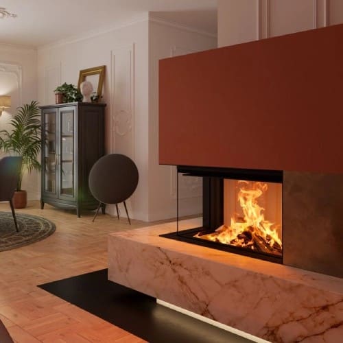 Holzeinsatz Spartherm Premium V-2L-80h 10,5 kW Eckkamin Schiebetür