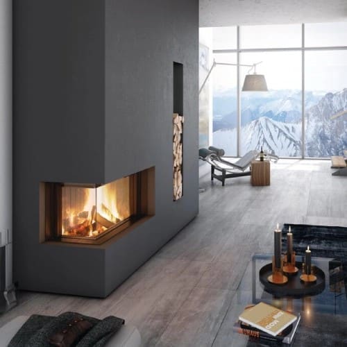 Holzeinsatz Spartherm Premium V-2L-80h 10,5 kW Eckkamin Schiebetür