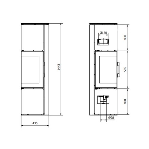 Holzofen Fram Luisa M 6 kW Wärmespeicher