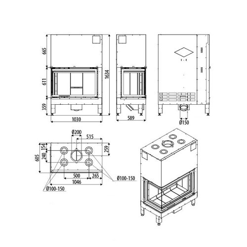 Holzeinsatz MCZ PLASMA 95 DX/SX Wood 14,8 kW