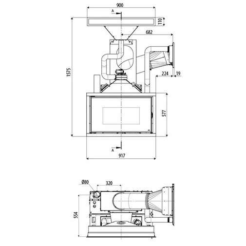 Pellet-Kaminsatz MCZ VIVO 90 Comfort Air 11 M1 10,9 kW
