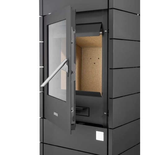 Holzofen Justus Tova W+ mit bloc Wärmespeicher – 6 kW