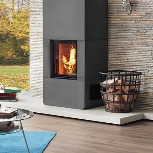 Holzeinsatz SCHMID Lina GT 45 h 7 kW Schiebetür