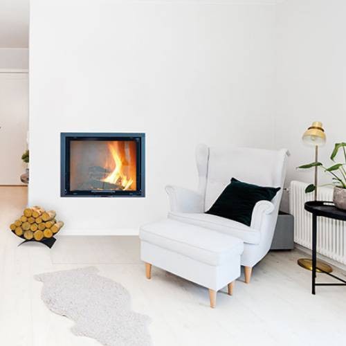 Holzeinsatz SCHMID Lina W 7363 s Drehtür 14,9 kW Hydro