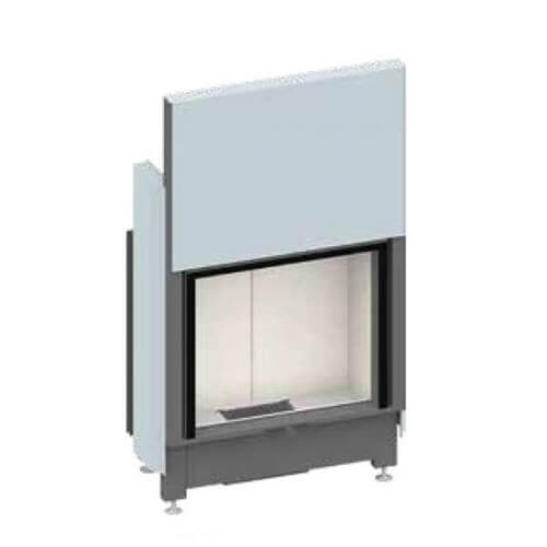 Holzeinsatz SCHMID Lina GT 7363 h Kristall+ Schiebetür 6 kW
