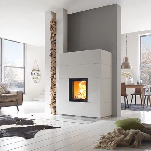 Holzeinsatz SCHMID Lina 45 h 7 kW Schiebetür